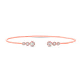 0.32ct 14k Rose Gold Diamond Bangle